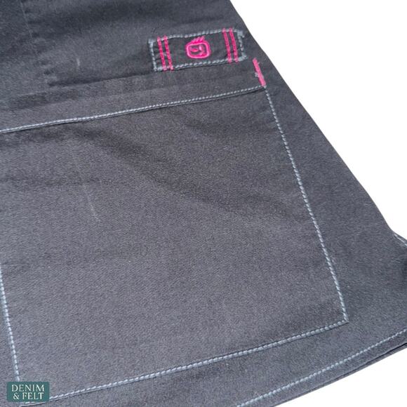 WonderWink WonderFlex Black VNeck Utility Scrub Top Stretch Pockets XL Boho Chic - Picture 5 of 9